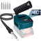 GZYZ Set saldatore a batteria compatibile con batteria Bosch 18 V BAT, saldatore portatile senza fili con protezione da bassa tensione, USB e tipo C, intervallo di temperatura 180 – 480 °C per fai da