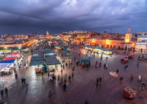 CALVENDO Poster 84,1 x 59,4 cm Querformat Djemaa el Fna in Marrakesch, Poster DIN A1 quer| Bilder, Kunstdruck, Wandbild, Wanddeko, Prints ohne Rahmen