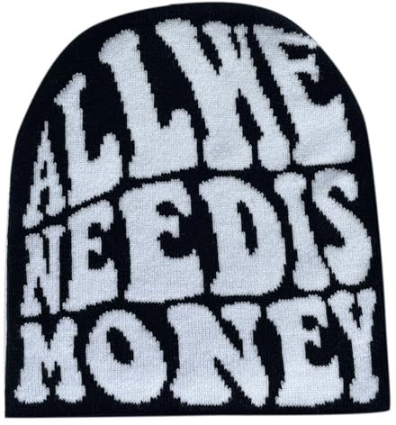 Y2k Beanie, Beanies mit Buchstabendruck Mütze Herren Damen Teenager Y2k Cap Mütze Hip Hop Strickmützen Winter Knit Skater Beanie Spider Printed Y2k Beanie Cap Hat Harajuku Fashion Mütze