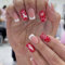 Christmas French Tip False Nails - 24PCS Short False Nails - Red Color with Deer Christmas Tree False Nails with Glue - Christmas Style Glossy Full Cover Long Lasting Acrylic Nail