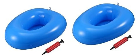 COLLBATH 2stücke Aufblasbare Bettpfanne Für Erwachsene Hilfsmittel Für Immobilisierte Patienten Sanitäre Und Hygienische Lösung Mit Handpumpe Für Und Pflegeeinrichtungen