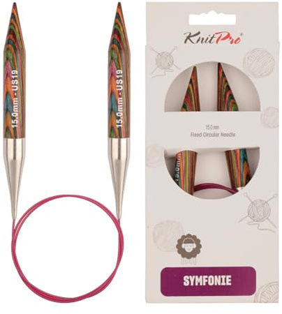 KnitPro Symfonie Fixed Circular Needles 40 (100cm) | 15.00mm
