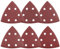 Henxing Schleifpapier Dreieckschleifer, 60 Stück Delta Schleifpapier Klett 90x90x90mm Schleifdreiecke Schleifblätter 6 Loch, 40/60/80/120/180/240 je Korn x 10, für Deltaschleifer & Multischleifer