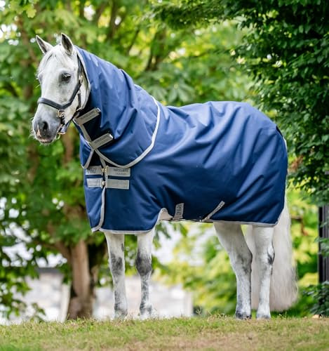 Amigo Horseware Ripstop 900D Plus Turnout 100g Weide Decke mit Halsteil Navy/Titanium Grey, Horseware Deckengröße:155 cm / 6´9