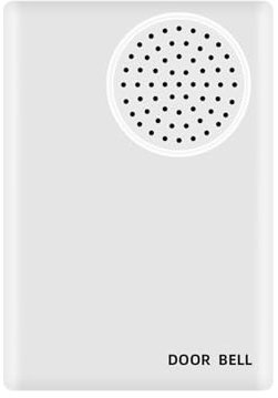 YAVIS campanello cavo 90dB ospiti campanello cavo allarme DC 12V campanello cavo ufficio, villa, casa sistema di sicurezza di controllo di accesso allarme, bianco