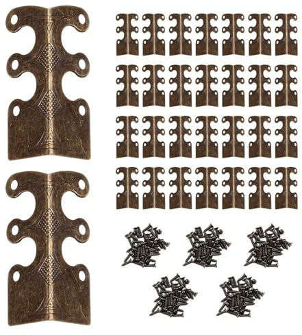 30 Stück Eckschutz, Sockelleisten Eckschutz Sockelleisten Eckschutz Vintage Metall Eckschutz Bronze