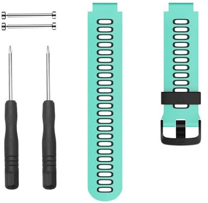 ZEDEVB Für Forerunner 235 Uhrenarmbänder, schwarze Schnalle, Sport-Silikon-Uhrenarmband, Ersatz für Forerunner 230/220/235/620/630/735XT und Approach S20/S5/S6 Smartwatch-Armband(Teal)