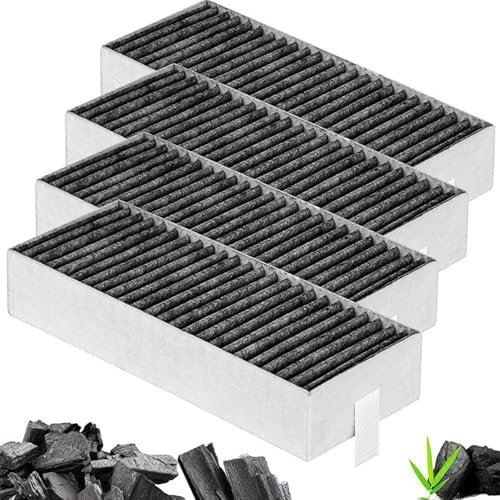 GUOMIS Filtre à charbon actif pour hotte aspirante S'applique Siemens HZ9VRCR0 17004796 / Bosch HEZ9VRCR0 17004805 / Neff Z821VR0 17004806 / Gaggenau CA282111 / Constructa CZ9VRCR0 (4 pièces)