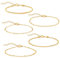 Ouxayapl Armband Damen Gold, 5 Stück Gold Schmuck Set, Damen Armbänder, Armband 14K Vergoldet, Twist Schlange Kubanische Büroklammer Armbänder Schmuck für Mädchen