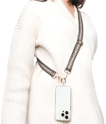 COCINUT Correa Ajustable para Teléfono Móvil y Manga de Bolso,Poliéster y Algodón, Estampado Serpiente,121 cm de Largo,Con Cremallera,Uso Diario,Verde