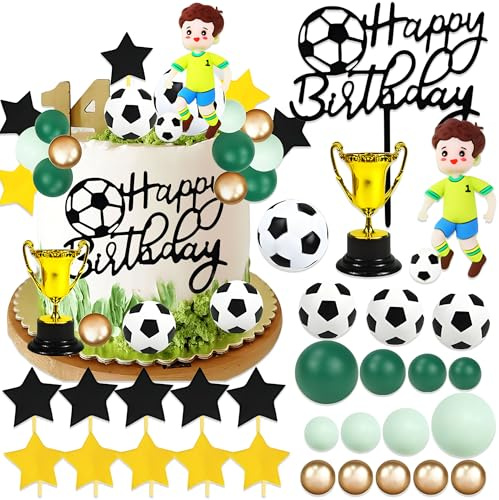 Fussball Tortendeko Fußball Tortenaufleger Kinder Party Deko Geburtstag
