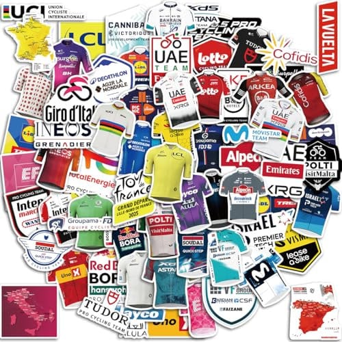 Road Bike Themed Stickers Set Suitable for Decorating Laptops, Water Bottle Pads, Phones, wardrobes, Doors, etc. Road Bike Enthusiasts Decals (69 PCS)