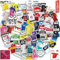 Road Bike Themed Stickers Set Suitable for Decorating Laptops, Water Bottle Pads, Phones, wardrobes, Doors, etc. Road Bike Enthusiasts Decals (69 PCS)