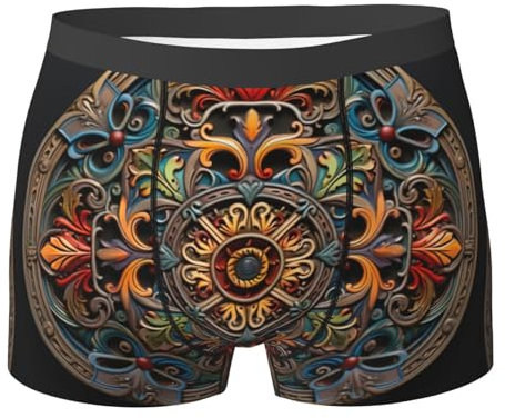 Boxershort Männer Elastisch Medaillon-Mehrfachdruck Unterhosen Ohne Kratzenden Zettel Unterwäsche XXL