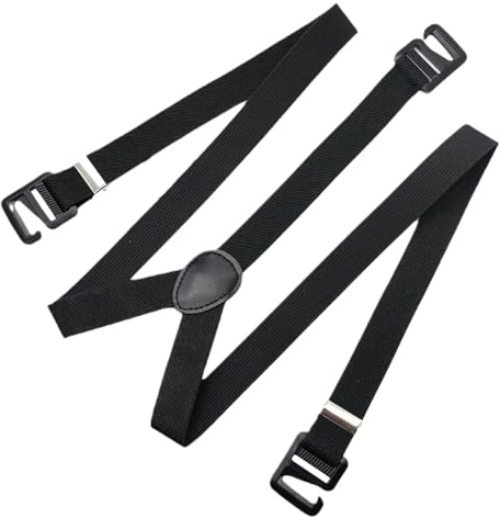 Bretelles pour homme – Sangles à clip robustes, dos en Y réglable | Support élastique durable pour pantalon élégant pour jeans, pantalons habillés, escalade, pêche, ski, excursions à la plage, Noir