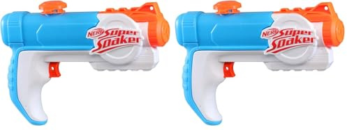 Nerf Super Soaker Piranha Water Blaster, Wasser einfüllen, anvisieren und starken Strahl abfeuern, für Wasserschlachten im Freien geeignet, Wasserpistole als Geschenk (Packung mit 2)