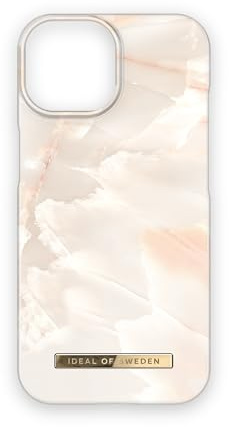 IDEAL OF SWEDEN Bedruckte iPhone 15 Hülle – Rose Perlen Marmor Design, Dünnes & Leichtes Case, Stoßfest & Stylisch Und Langlebig Für Optimalen Schutz Im Alltag