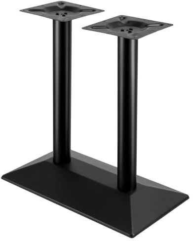 GREENSAPPIRE Heavy Duty Table Legs 72cm, Black Metal Table Base Cast Iron Column Table Frame, Powder Coated Furniture Legs for Dining Table, Bistro, Café, Restaurant & DIY Table (Double Stand)