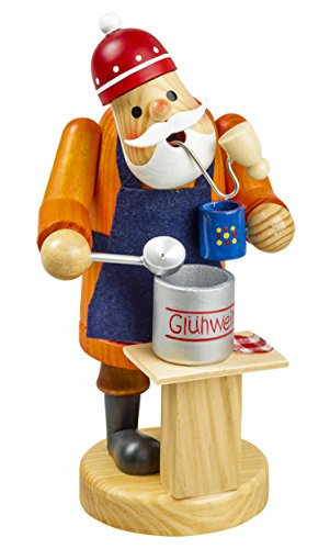 Räuchermännchen Räuchermann Räucherfigur Rauchfigur Glühweinverkäufer ca. 14 cm hoch, aus Holz, Weihnachten Weihnachtsdeko innen (30115-14)