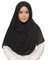 LMVERNA Einfarbig Blase Chiffon Schal für Frauen Mode Weiche Hijab Lange Schal Wrap Schals, Schwarz, Medium