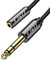 J&D Cable de 3,5 mm a 6,35 mm, Chapado en Oro [Cáscara de Cobre] [Heavy Duty] 3,5mm 1/8'' Hembra TRS a 6,35 mm 1/4'' Macho TRS Estéreo Adaptador de Audio Cable (0.9 Meter)
