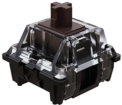 Gateron KS-15 Optical Switches for MX Mechanical Gaming Keyboard | 55g Force | Tactile| Clear Top RGB Switches for Backlit Keyboard | (120 PCS, Brown)