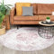 FRAAI Teppich Vintage Rund - Lago Rot Rosa Ø 200cm - Baumwolle, Polyester - Flachgewebe - Vintage - Orientalisch - Wohnzimmer, Esszimmer, Schlafzimmer - Rug