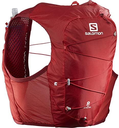 Salomon Active Skin 8 Set Unisex Trinkweste 8L Trail 2x Soft Flasks Inkl. Laufen Wandern
