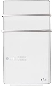 PUR LINE | Toallero Calefactor Eléctrico con Control WiFi y Display LCD Táctil – Toallero eléctrico bajo consumo con protección IP24 y función 3 en 1 para secado y calefacción (Blanco)