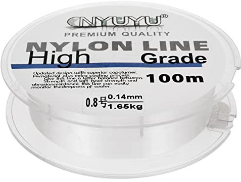 PATIKIL 328FT/109Yard 3lb Nylon Fishing Line, 0.8# Monofilament String Wire Fluorocarbon Coated for DIY Craft Hanging Decoration, Clear
