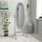 Vida Designs Nishano Oval Mirror Full Length Free Standing Wooden Cheval Rotating Bedroom Hallway Dresser Grey
