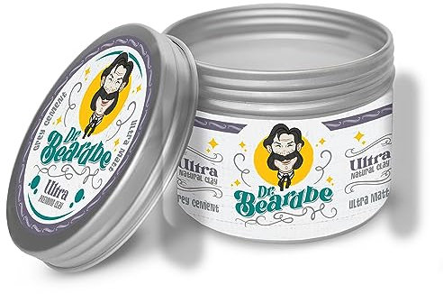 BEARDBE Mattes Haarwachs, mittlerer Halt, natürliches Finish ohne Glanz – Matte Haarpomade – Auf Wasserbasis, hinterlässt keine Rückstände – Haarwachs für Männer, Frauen und Kinder (Ultra Matt)