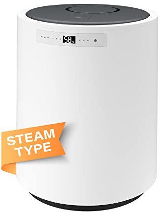 Y&O Humidificador de Aire 10L, Humidificador Bebes de Vapor 100m², Humificador de Sala Antibacteriana en Habitaciones Infantiles, Dormitorios, Oficinas, 400ml/h - 1200ml/h de Niebla, Blanco