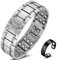 Cigmag Magnetarmband Herren Armband Herren Ultrastarke Magnete Titan verstellbar mit Entnahmewerkzeug und Geschenkbox (Silber)