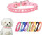 Strass-Hundehalsband, niedlich, funkelnd, lustig, weiches Leder, Katzenhalsband, Kristall-Diamant, XXS / XS / M / Welpen, Schwarz