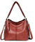 TANTOMI Handtasche Damen, Schultertasche Damen Vintage Hohe Kapazität Tasche für Büro Schule Einkauf mit Abnehmbarer Riemen