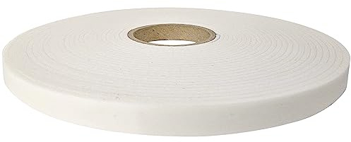 NADOtec Keramik Dichtband, Brandschutzband, Ofenband, Kaminband, Keramikfasergewebe, einseitig selbstklebend, nicht brennbar, hitzebeständig, weiß, 12 mm x 3 mm, Länge 10 Meter
