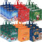 AhfuLife 18 Stück Geschenktüten Weihnachten Groß, 38 * 35 * 15CM, Non Woven Weihnachtstaschen Weihnachtstüten mit Griffen, Wiederverwendbare Weihnachtsgeschenktüten, Weihnachts Geschenktüten