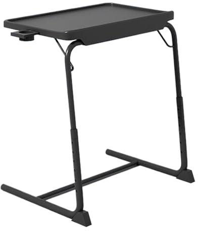 UZSPAC Table Basse Rectangulaire Relevable avec Dessous De Verre Facile À Assembler Facile À Nettoyer Polypropylène Table D'appoint pour Salon, Cuisine, Balcon (Color : Black)