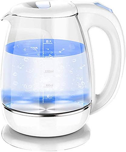 RBUDSPOLF Electric Kettle 1500 W,Colour Changing Glass Kettle with Led Illumination, 1.8 Litre,-Scale Filter, 360°C Swivel Base,Quiet, Fast Boiling, Easy to Clean