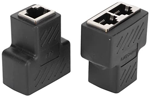 Goshyda Ethernet Splitter Physical Data Transfer Ethernet Cable Splitter Cost Saving RJ45 1 to 2 Way Router TV Box Video Camera