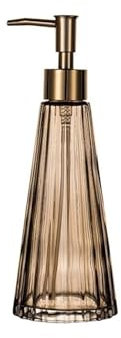 Seifenspender Nachfüllbare Flüssigseifenspender-Pumpflasche aus Glas for Badezimmer, Waschtisch, Arbeitsplatte, Küchenspüle, Seifenpumpe 10,6 oz/300 m Deko(Brown)