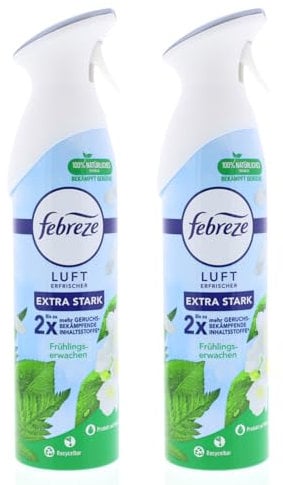 2x Febreze Lufterfrischer Extra Stark Frühlingerwachen je 300ml entfernt Gerüche