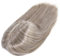 Haarteil 12 Echthaar-Toupet for Männer, 8×10 Zoll, Mono-Spitze und NPU-Basis, männliche Haarprothese, natürlicher Haaransatz, 760# Grau Perücke
