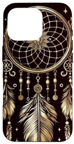 Traumfänger Art Golden Symbole Hülle für iPhone 16 Pro