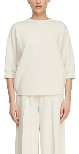 Comma Fließendes Sweatshirt mit Fledermausärmeln und Nahtdetails