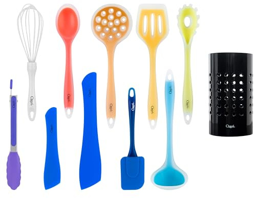 Ozeri OZUT1 11tlg All-in-One Silikon-Utensilien-Set, mehrfarbig