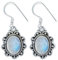 Ohrringe 925 Silber Mondstein weißer Stein schimmer Edelstein Ohrhänger echt Silber Damen Sterling Silber Hänger Geschenk (MOH-113-04)