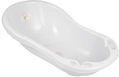 keeeper Peppa Pig Ergonomische Babywanne mit Stöpsel, Ab 0 bis ca. 12 Monate, 84 cm, Maria, Grau