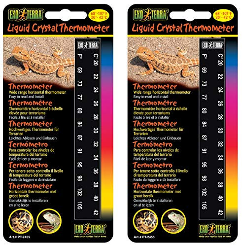 Exo Terra Terrarienthermometer, Flüssigkristall, 2 Stück